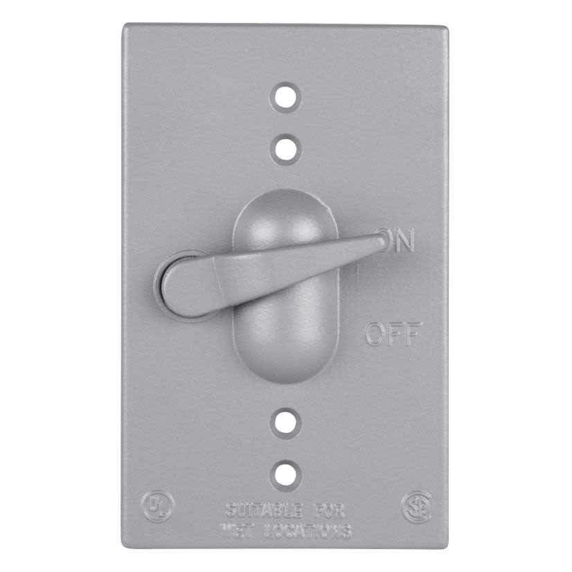 Red Dot CCT Weatherproof Receptacle Cover, 4-9/16 in L x 2-13/16 in W, Die Cast Aluminum
